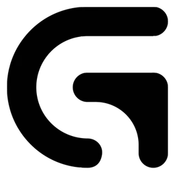 Logitech G logo, black icon version, on a transparent background