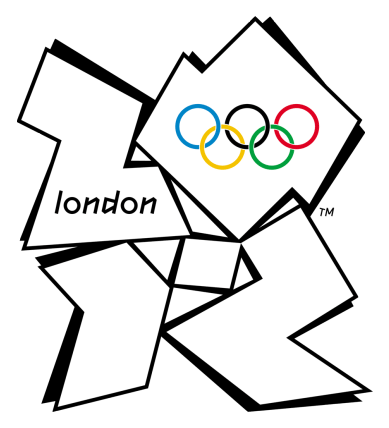 London 2012 logo, monochrome icon version, on a transparent background