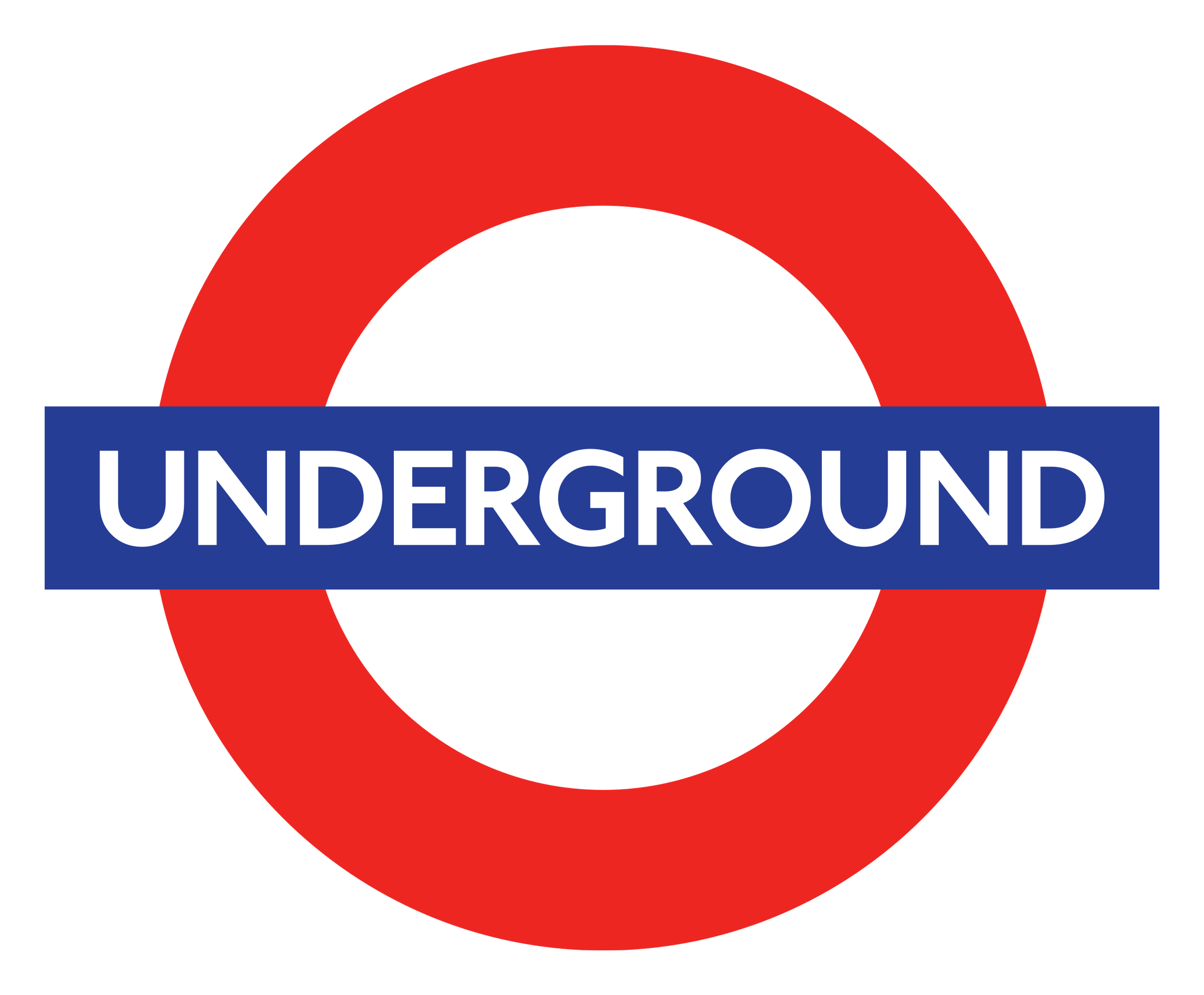 London Underground logo on a transparent background