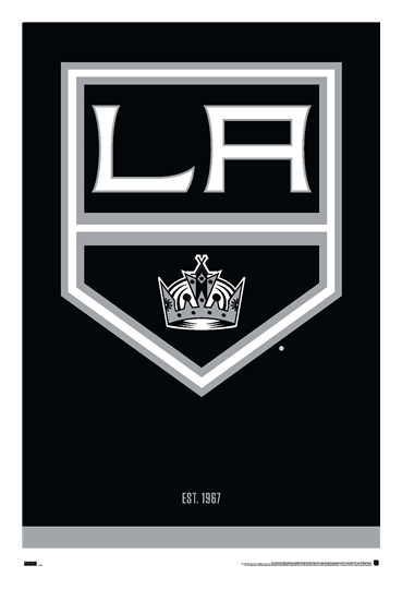 Los Angeles Kings logo, black version, on a transparent background