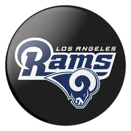 Los Angeles Rams logo, monochrome icon version, on a transparent background