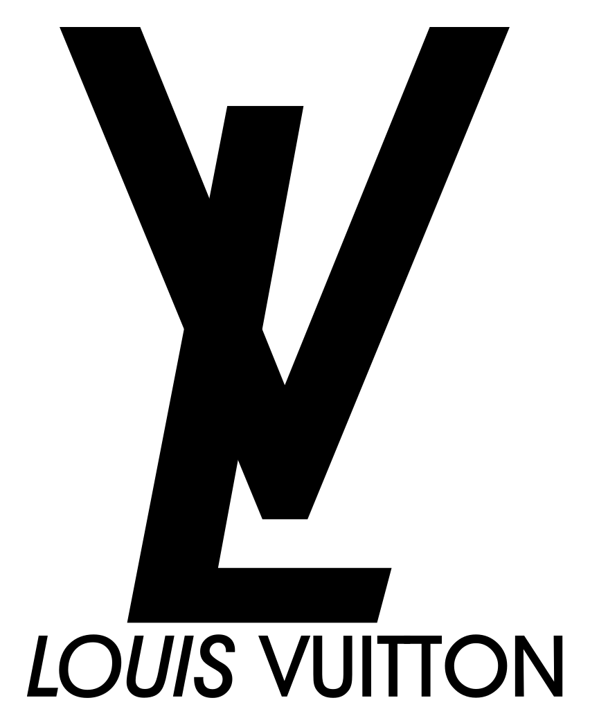 Louis Vuitton logo, black icon version, on a transparent background
