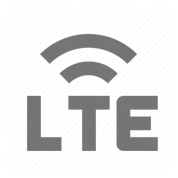 Lte logo, monochrome icon version, on a transparent background