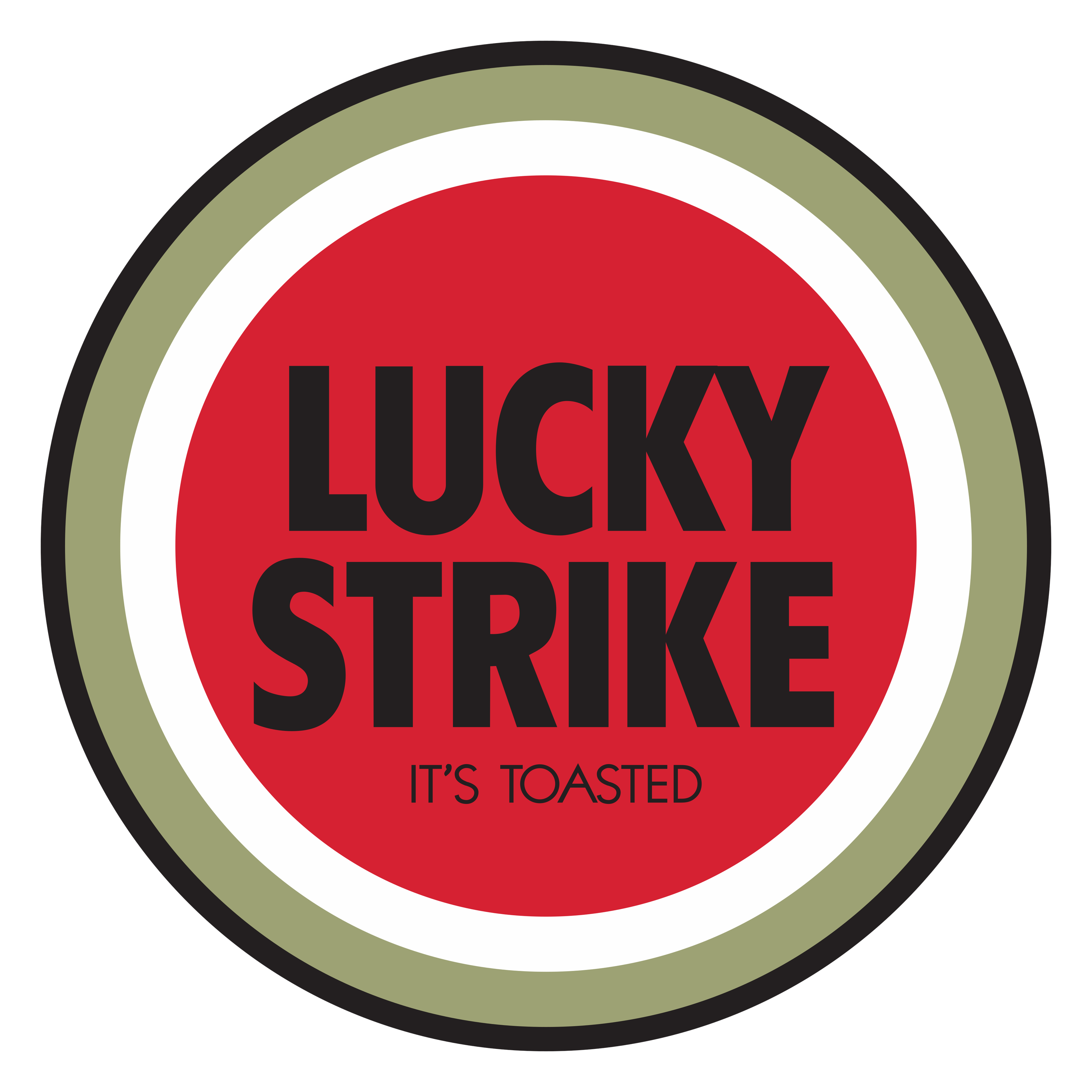 Lucky Strike logo on a transparent background