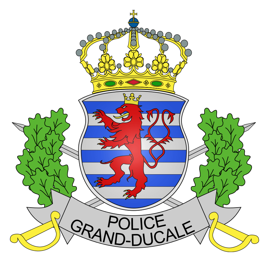 Luxemburger Police logo on a transparent background