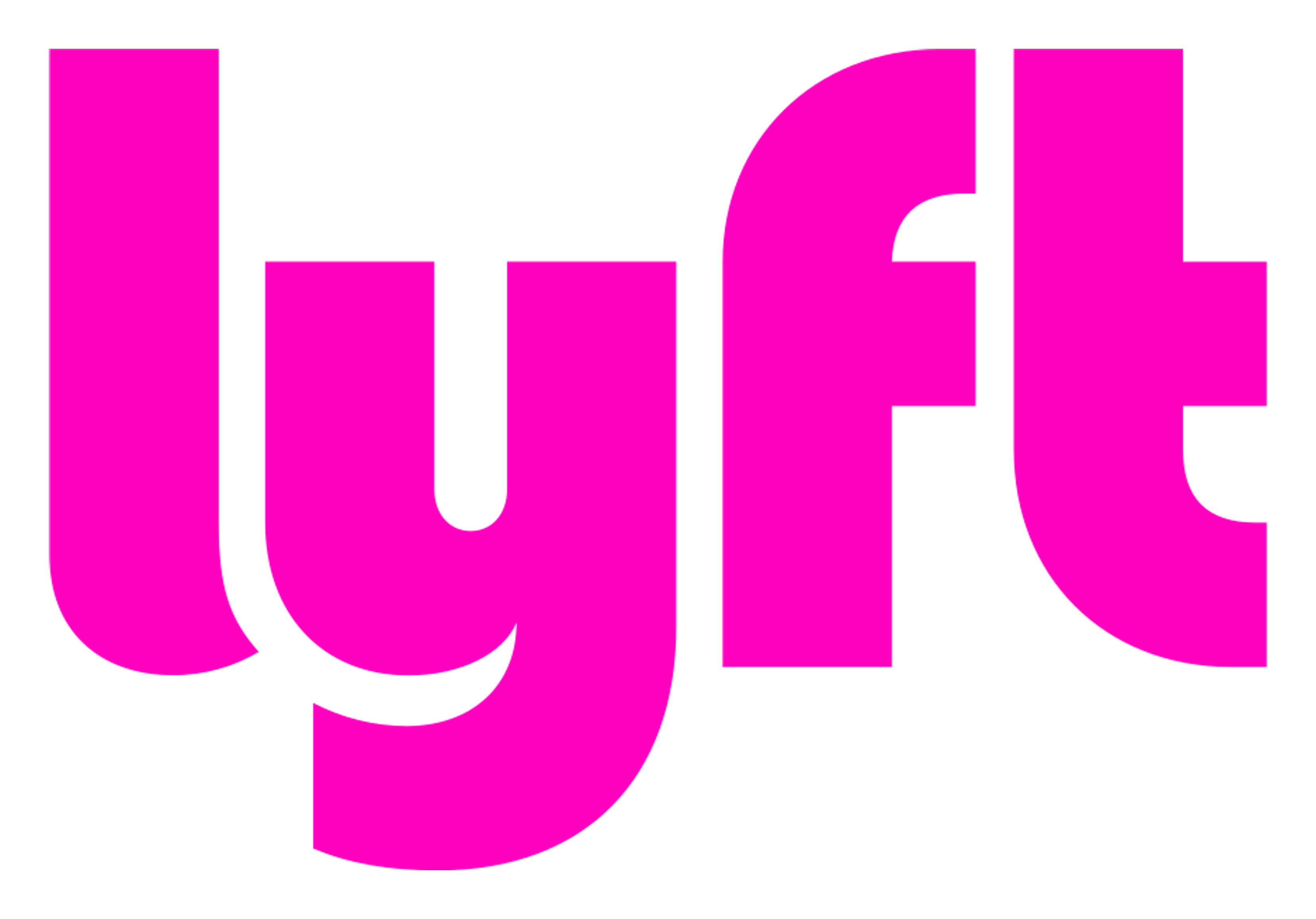 Lyft logo on a transparent background