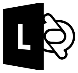 Lync logo, black icon version, on a transparent background