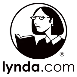 Lynda logo, monochrome icon version, on a transparent background