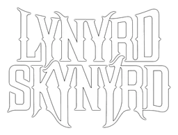 Lynyrd Skynyrd logo, white version, on a transparent background