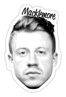 Macklemore logo, white version, on a transparent background