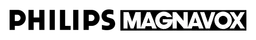 Magnavox logo, black wordmark version, on a transparent background