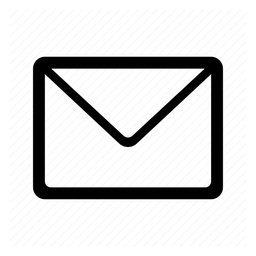 Mail iOS logo, black version, on a transparent background