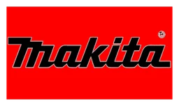 Makita logo, horizontal version, on a transparent background