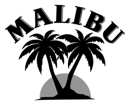 Malibu logo, black icon version, on a transparent background