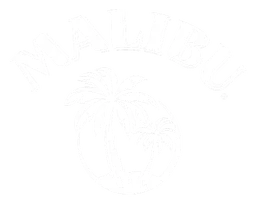 Malibu logo, white version, on a transparent background