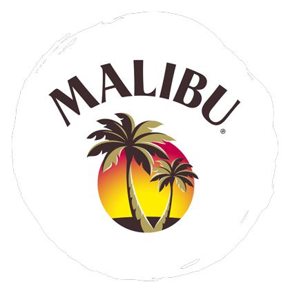 Malibu logo, white icon version, on a transparent background