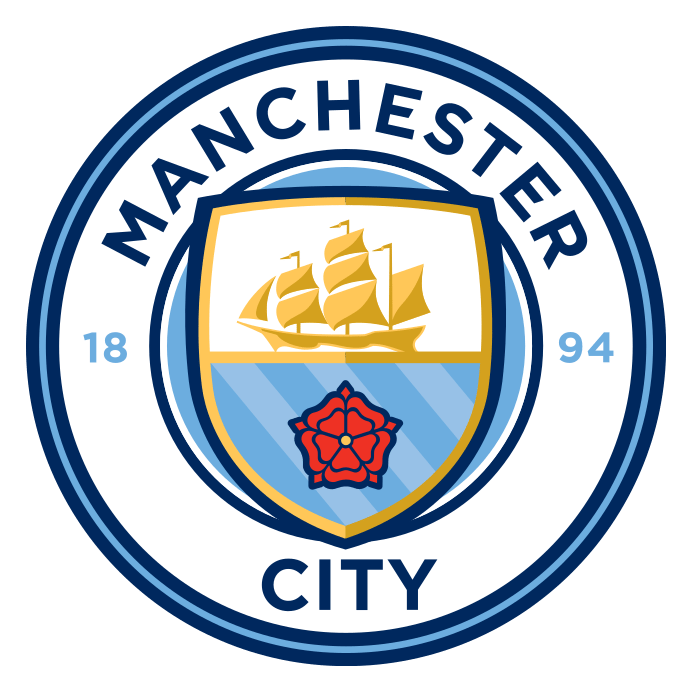 Manchester City logo on a transparent background
