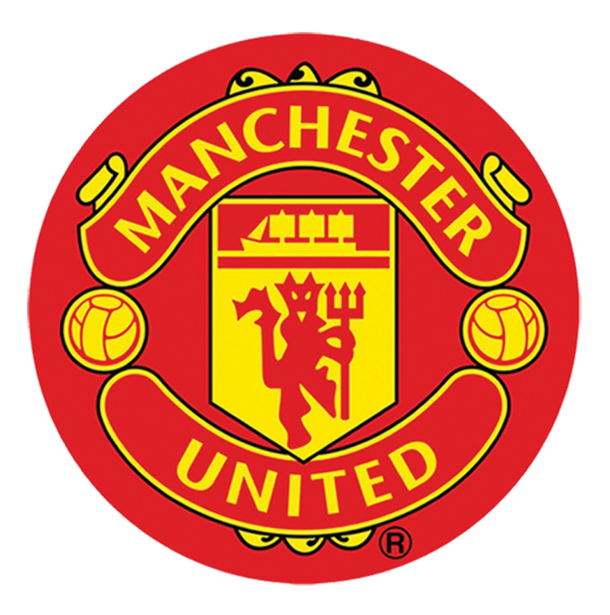 Manchester United logo on a transparent background