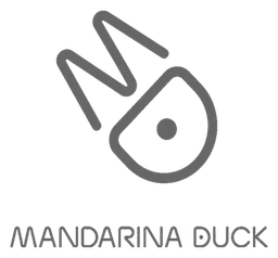Mandarina Duck logo, monochrome icon version, on a transparent background