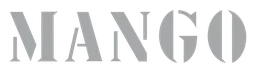 Mango logo, monochrome wordmark version, on a transparent background