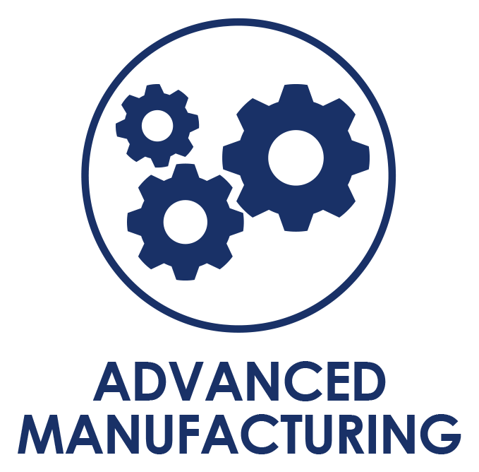 Manufacturing logo on a transparent background