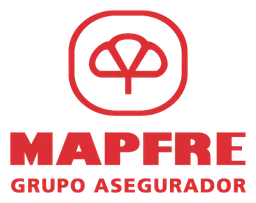 Mapfre logo, horizontal version, on a transparent background