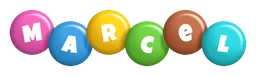 Marcel logo, wordmark version, on a transparent background