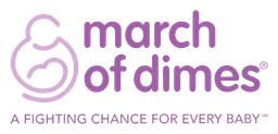 March of Dimes logo, horizontal version, on a transparent background