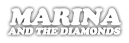 Marina and the Diamonds logo, monochrome wordmark version, on a transparent background