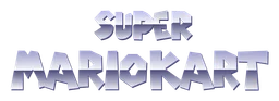 Mario Kart logo, monochrome wordmark version, on a transparent background