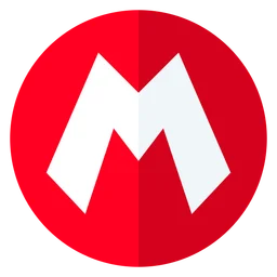 Mario logo, icon version, on a transparent background
