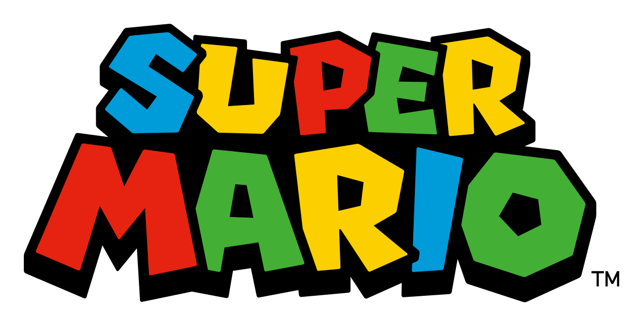 Mario logo on a transparent background