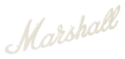 Marshall logo, white version, on a transparent background