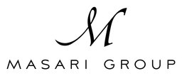 Masari logo, black wordmark version, on a transparent background