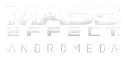 Mass Effect logo, white version, on a transparent background