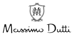 Massimo Dutti logo, monochrome version, on a transparent background