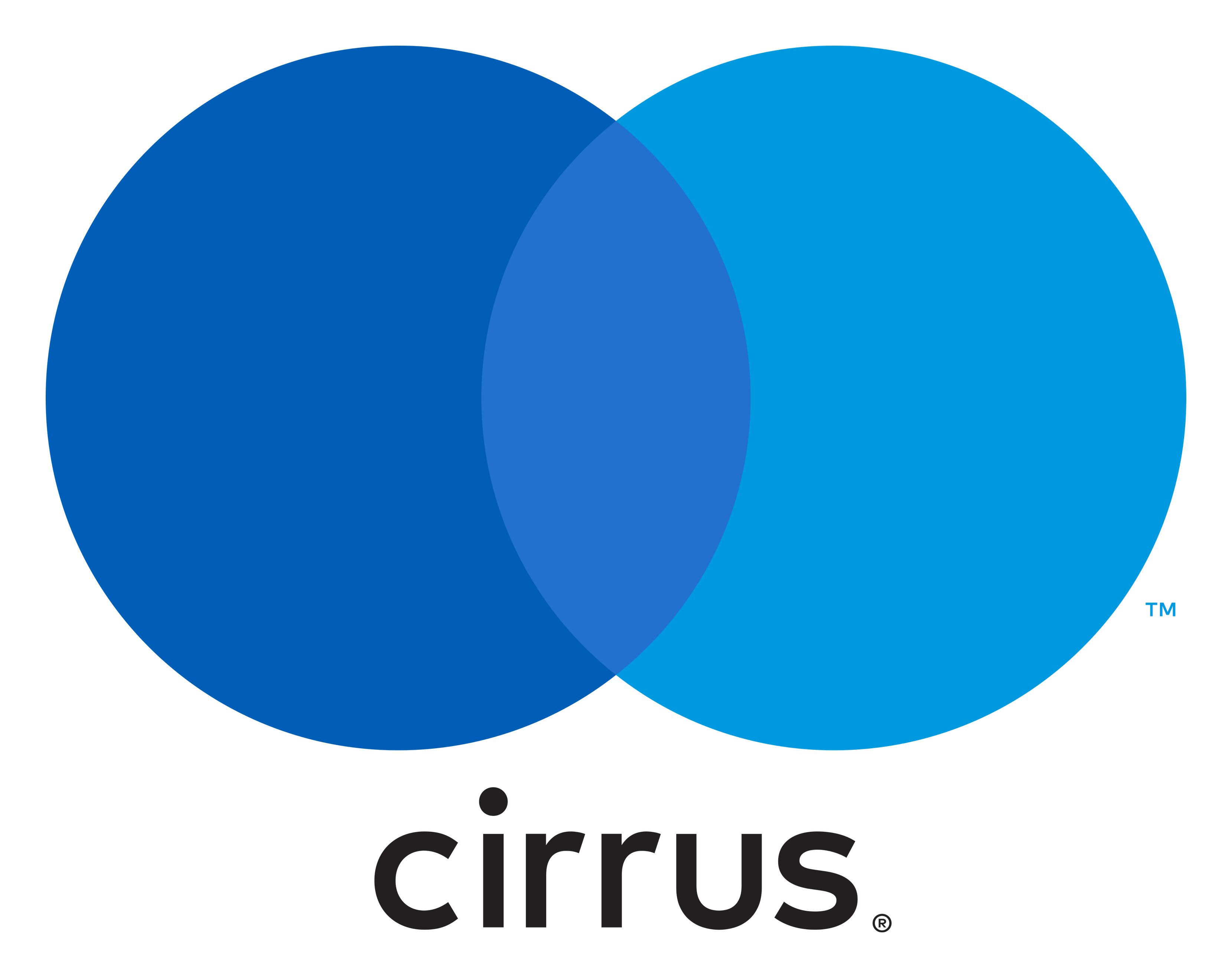 Mastercard Cirrus logo on a transparent background