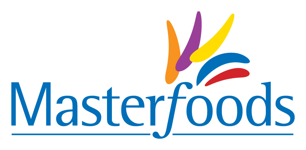 Masterfoods logo on a transparent background