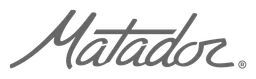 Matador logo, monochrome wordmark version, on a transparent background