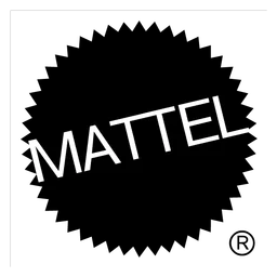 Mattel logo, black icon version, on a transparent background