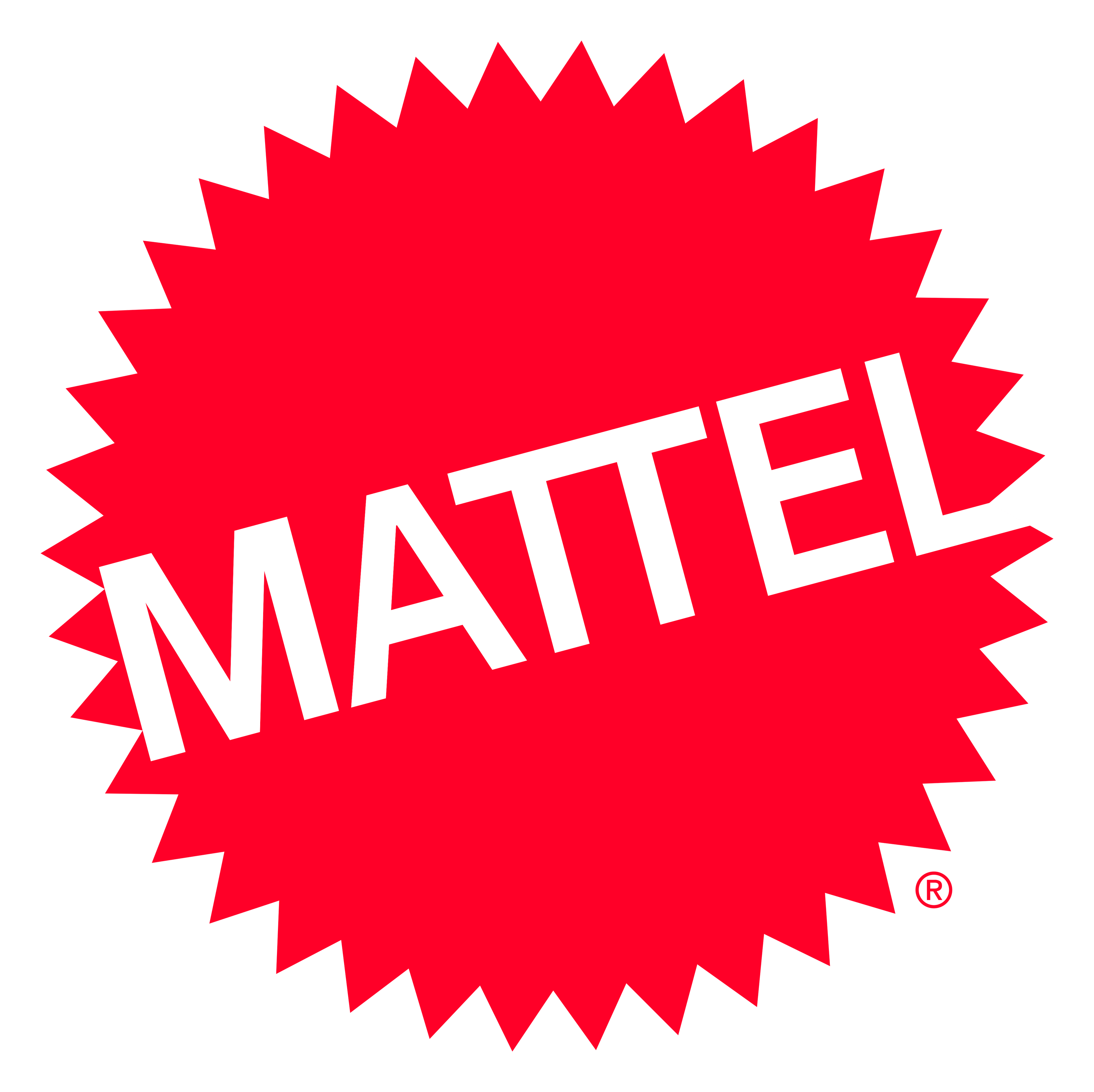 Mattel logo on a transparent background