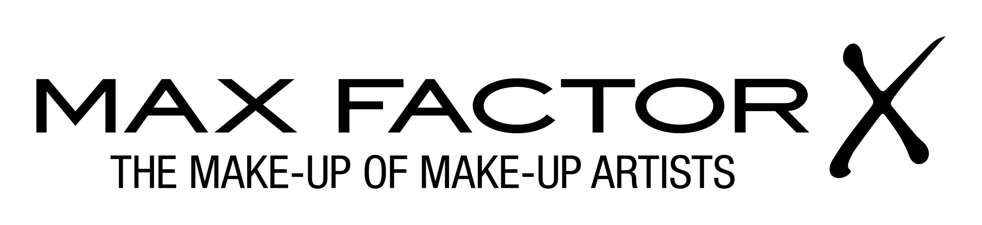 Max Factor logo on a transparent background