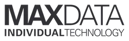 Maxdata logo, black wordmark version, on a transparent background