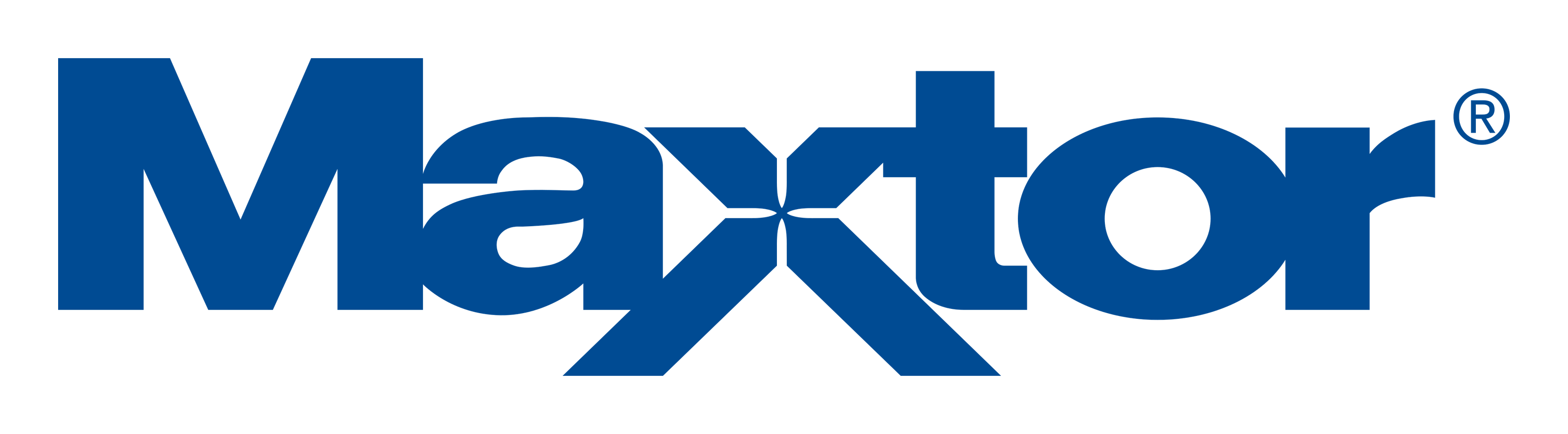 Logo Maxtor sur fond transparent