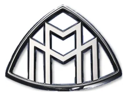 Maybach logo, white version, on a transparent background