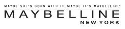 Maybelline logo, black wordmark version, on a transparent background
