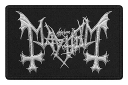 Mayhem logo, black version, on a transparent background