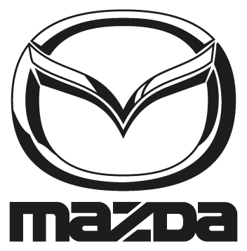Mazda logo, black icon version, on a transparent background