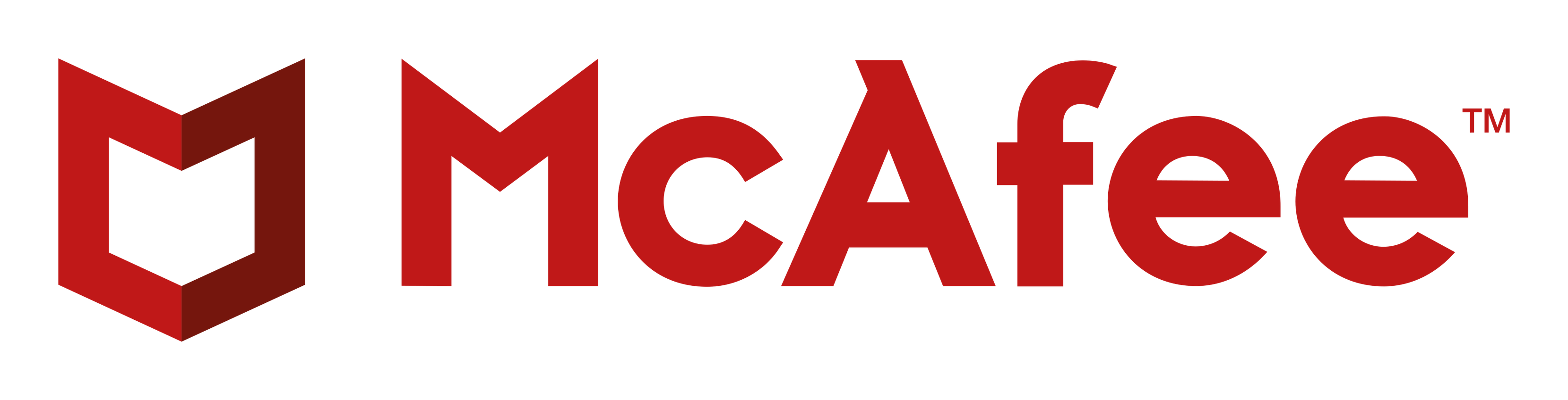 Mcafee logo on a transparent background