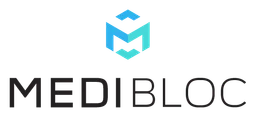 Medibloc logo, horizontal version, on a transparent background